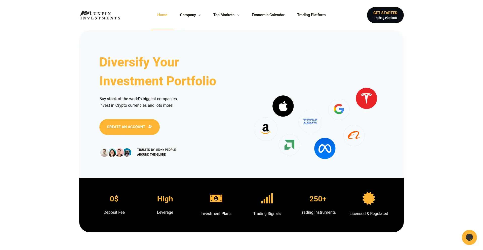 Website screenshot of Luxfininvestments.com