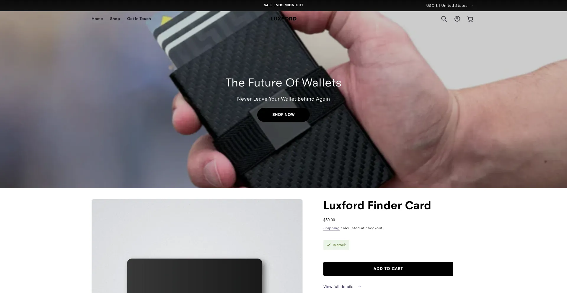 Website screenshot of Luxfordtech.com