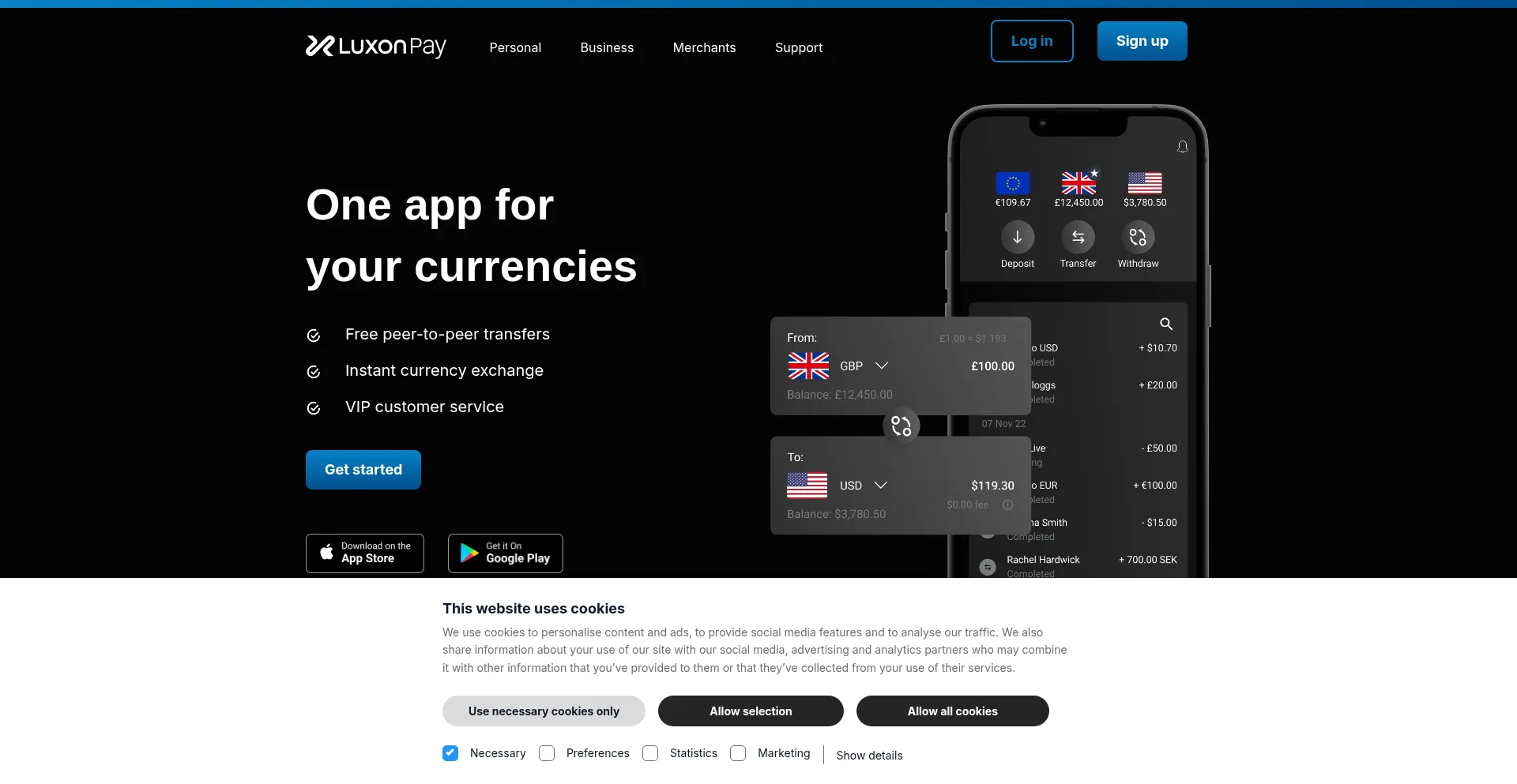 Luxon.com Screenshot