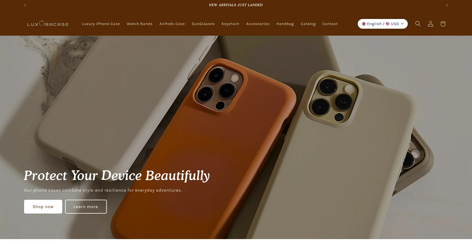 Website screenshot of Luxoracase.com
