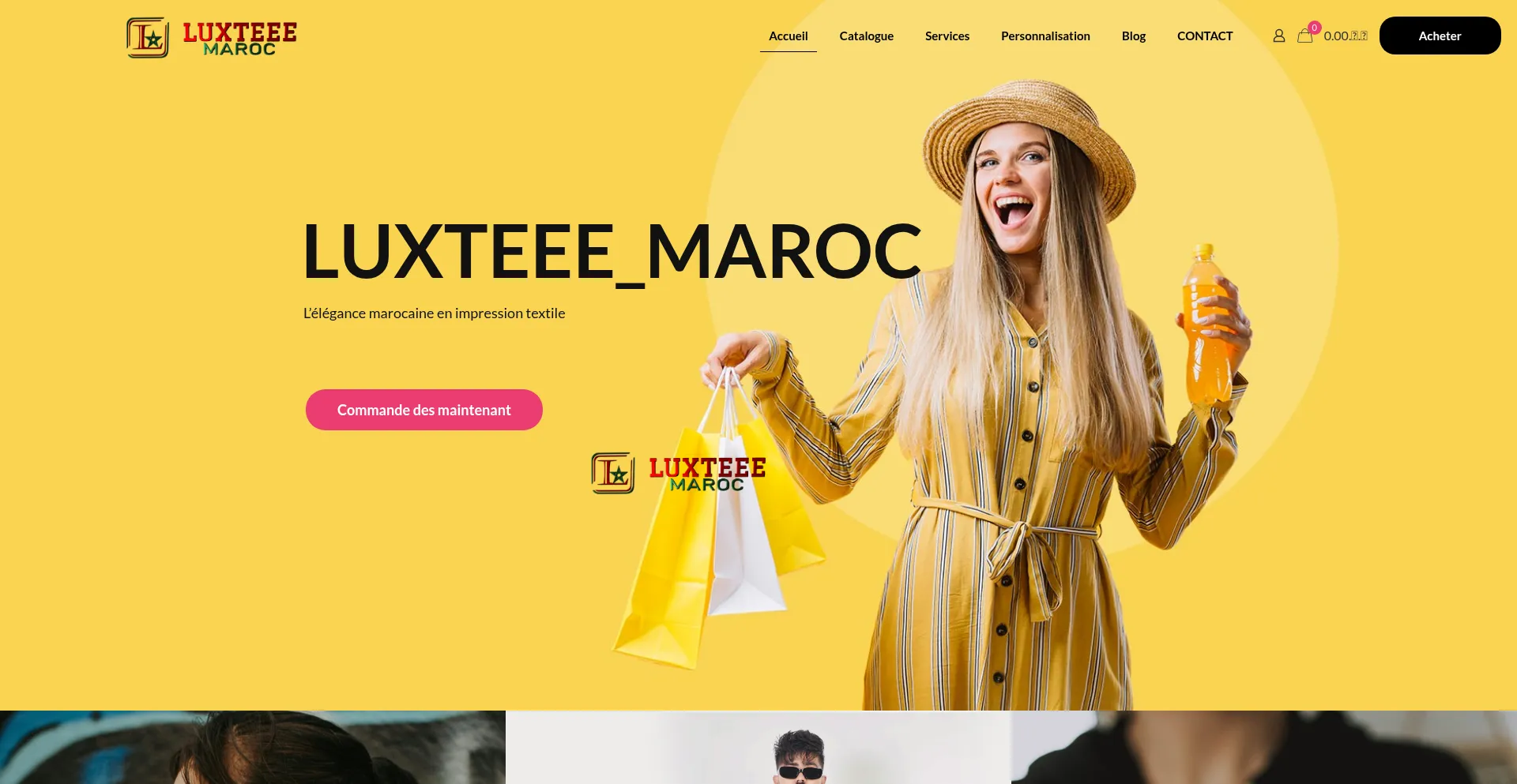 Website screenshot of Luxteee.com