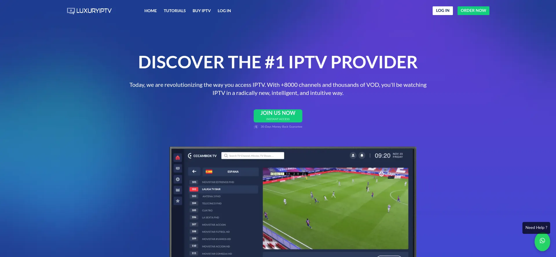 Luxuryiptv.com Screenshot