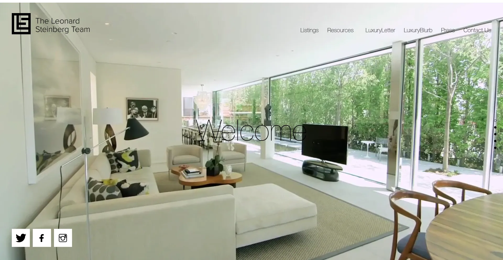 Website screenshot of Luxuryloft.com