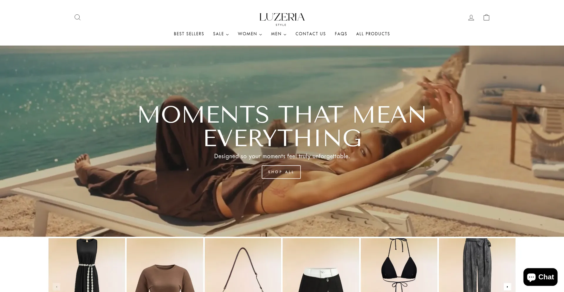 Website screenshot of Luzeriastyle.com