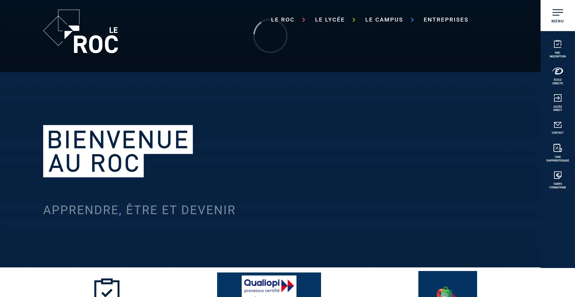 Website screenshot of Lycee-ndduroc.com