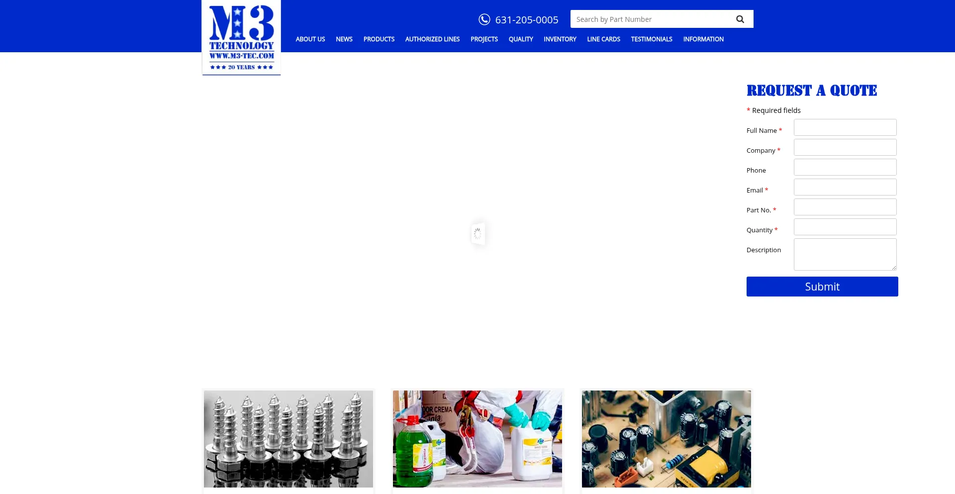 Website screenshot of M3-tec.com