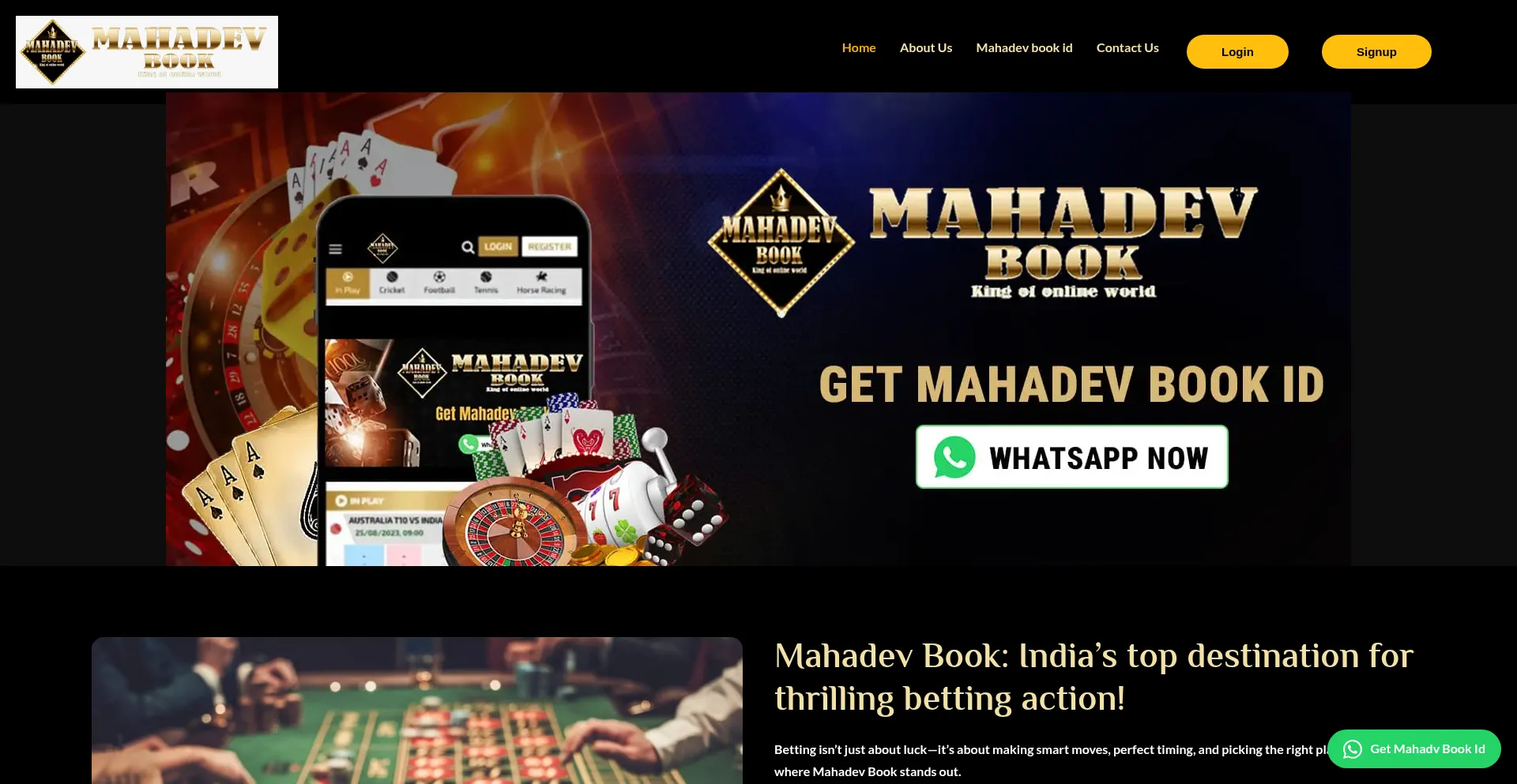 Website screenshot of Maahadevbook.com