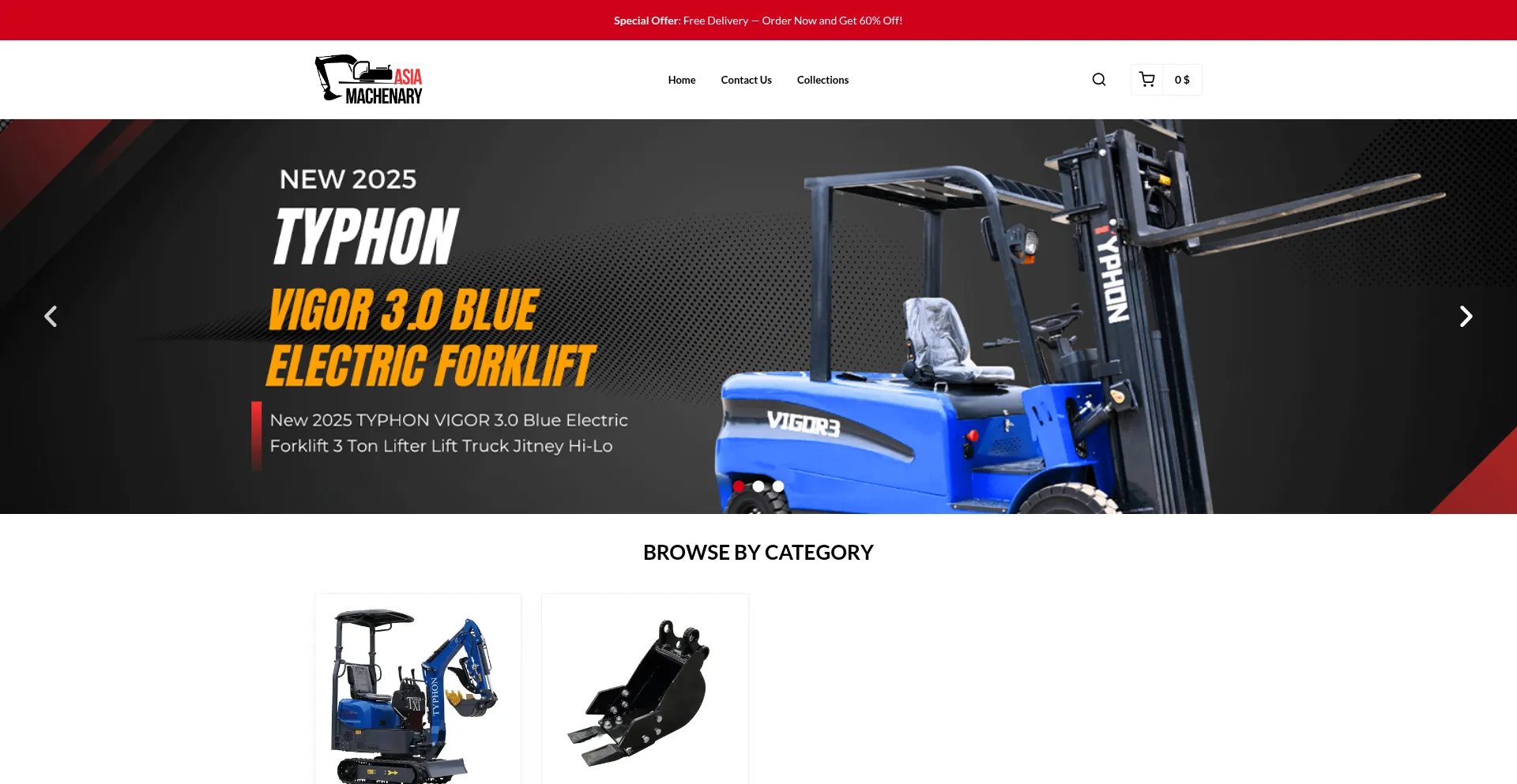 Website screenshot of Machineryus.shop