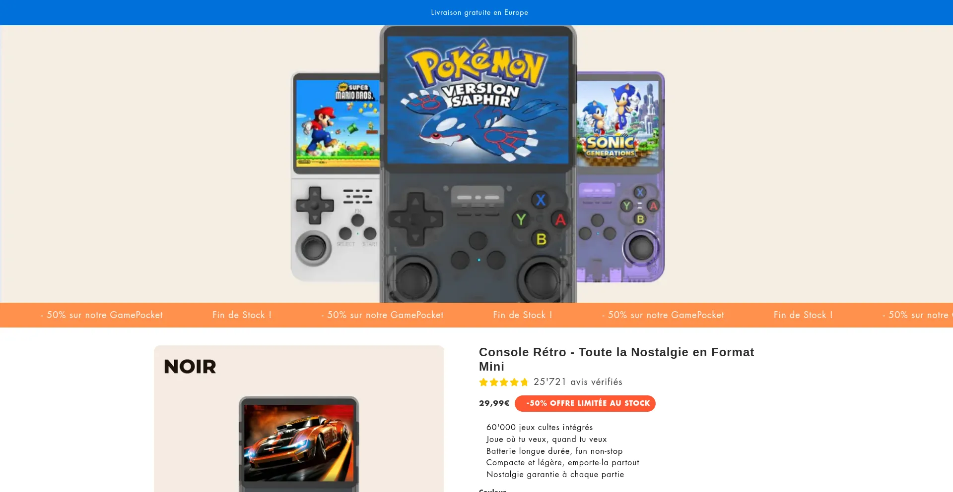 Website screenshot of Maconsoleretrogaming.com