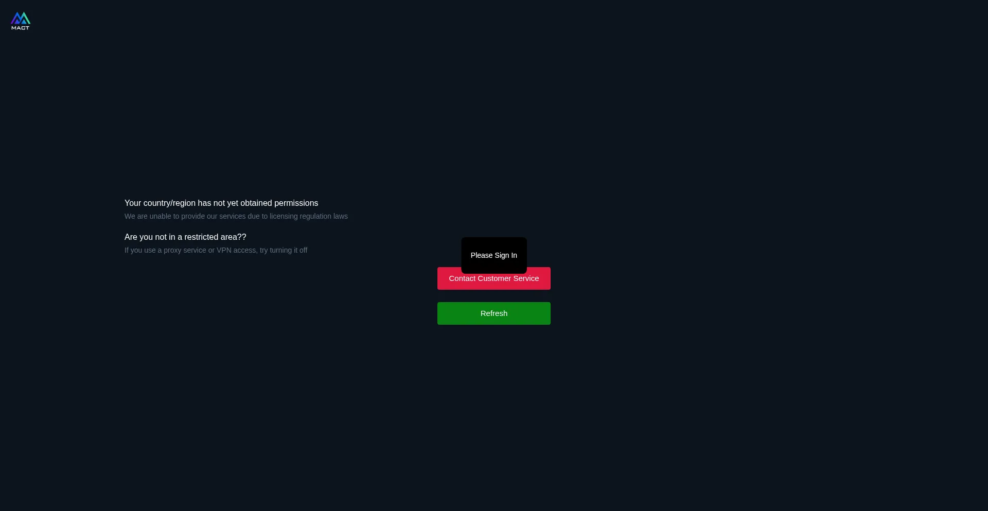 Website screenshot of Mact-xyz.com