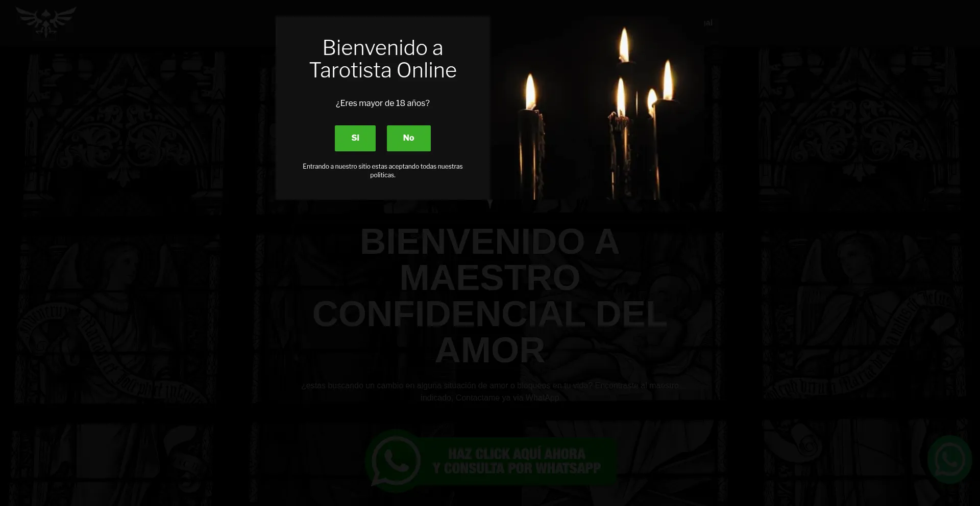 Website screenshot of Maestrodelamorpoderoso.com