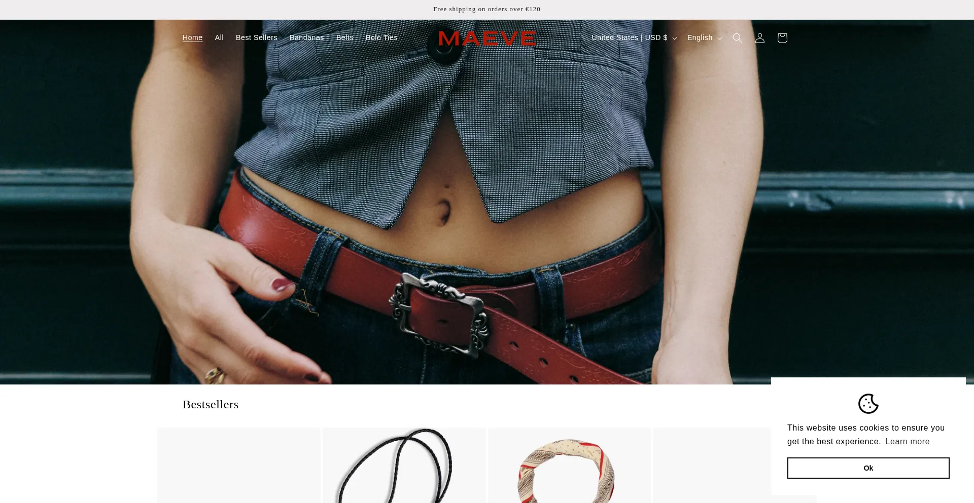 Website screenshot of Maevelabel.com