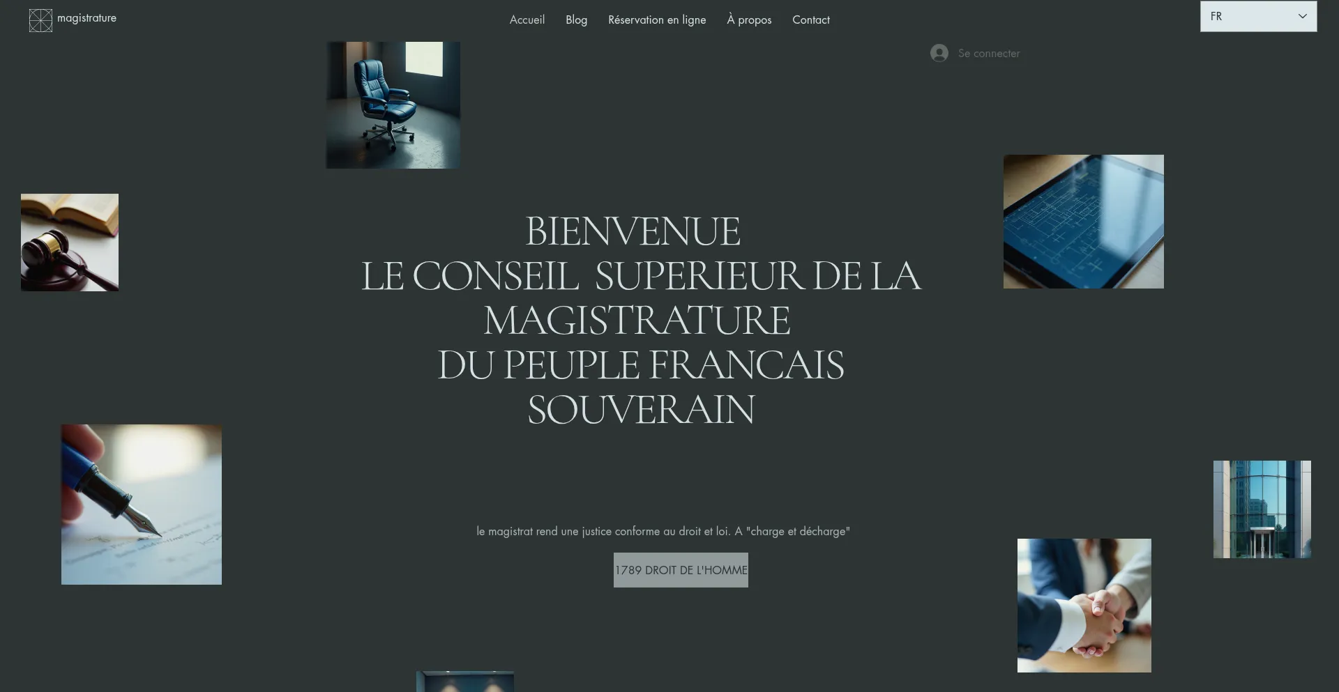 Website screenshot of Magistrature-org.fr