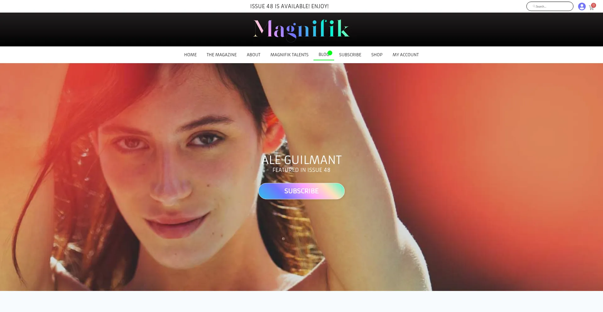 Website screenshot of Magnifikmagazine.com