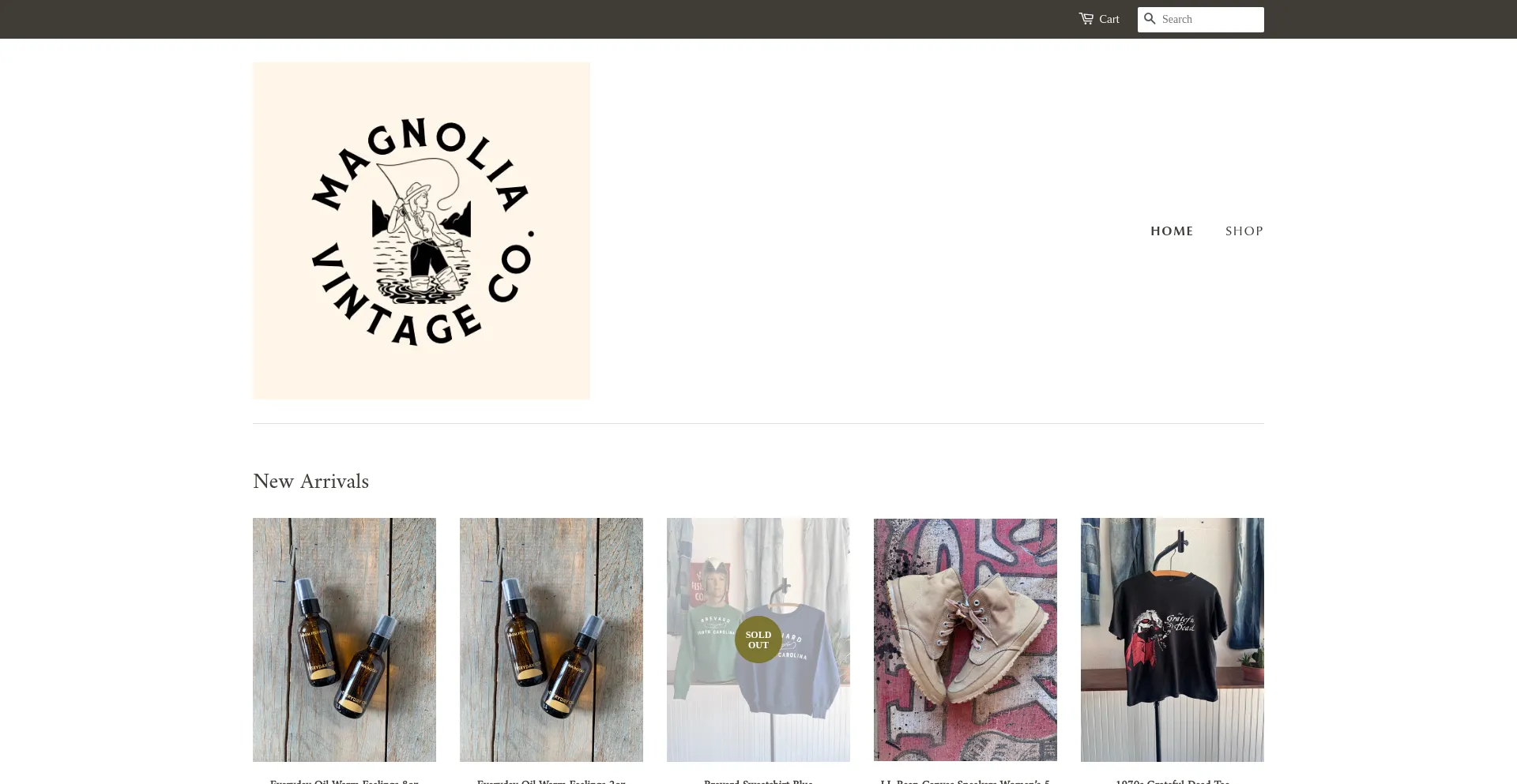 Website screenshot of Magnoliavintageco.com