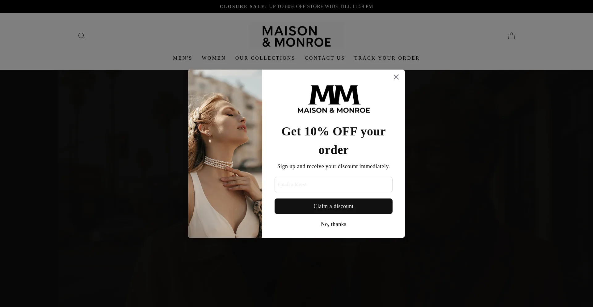 Website screenshot of Maison-monroe.com