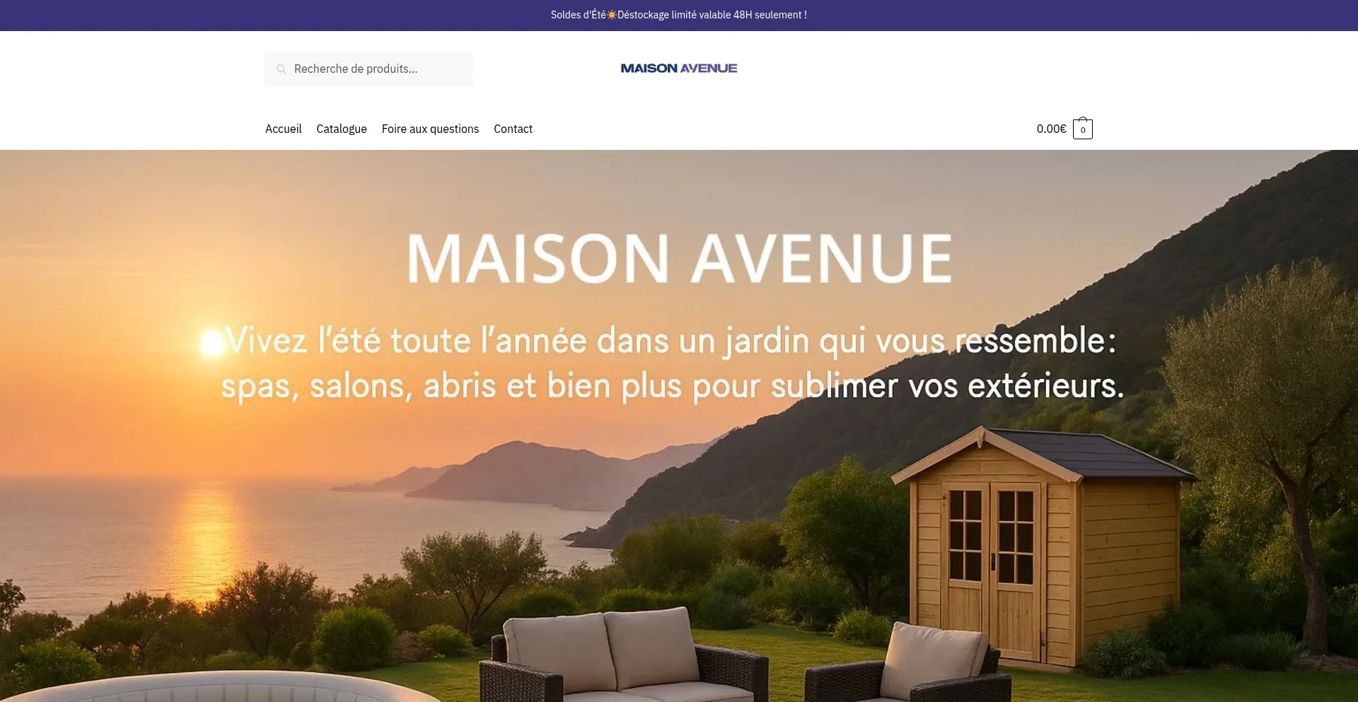 Website screenshot of Maisonavenue-fr.com