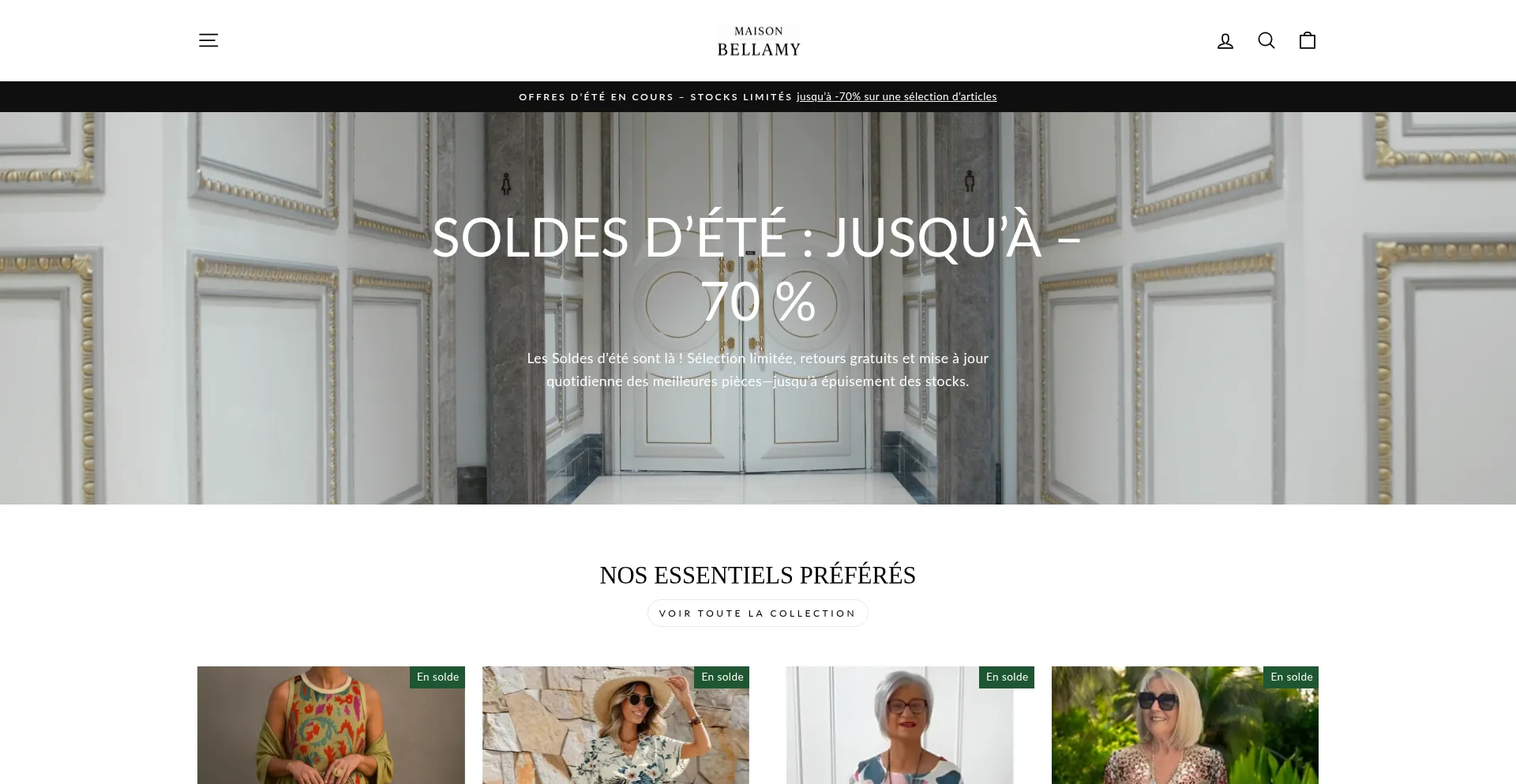 Website screenshot of Maisonbellamy.fr