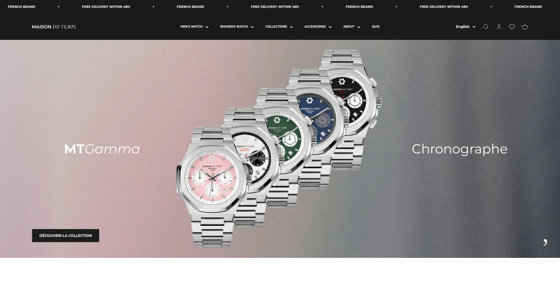 Website screenshot of Maisondutemps.com
