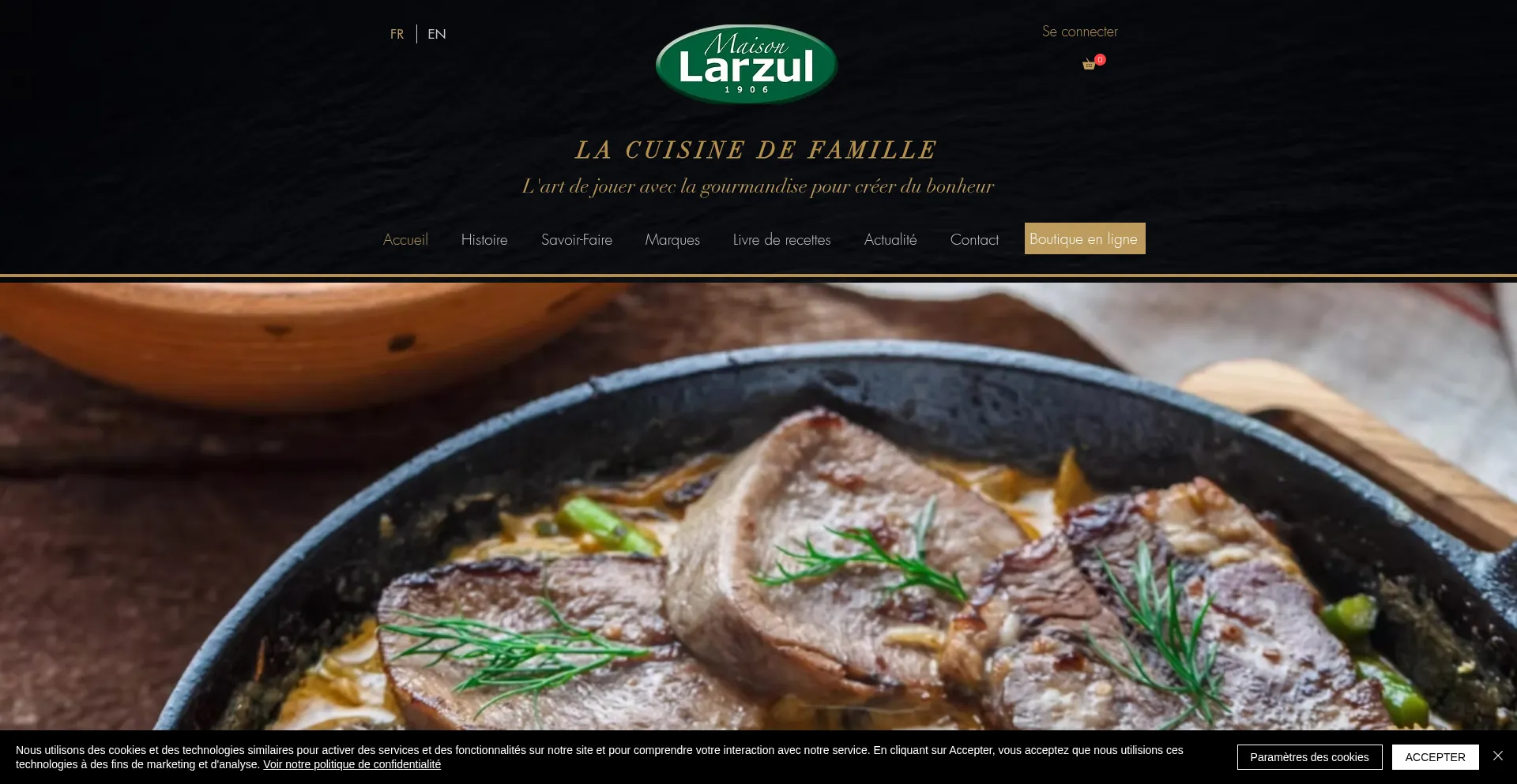 Website screenshot of Maisonlarzul.com