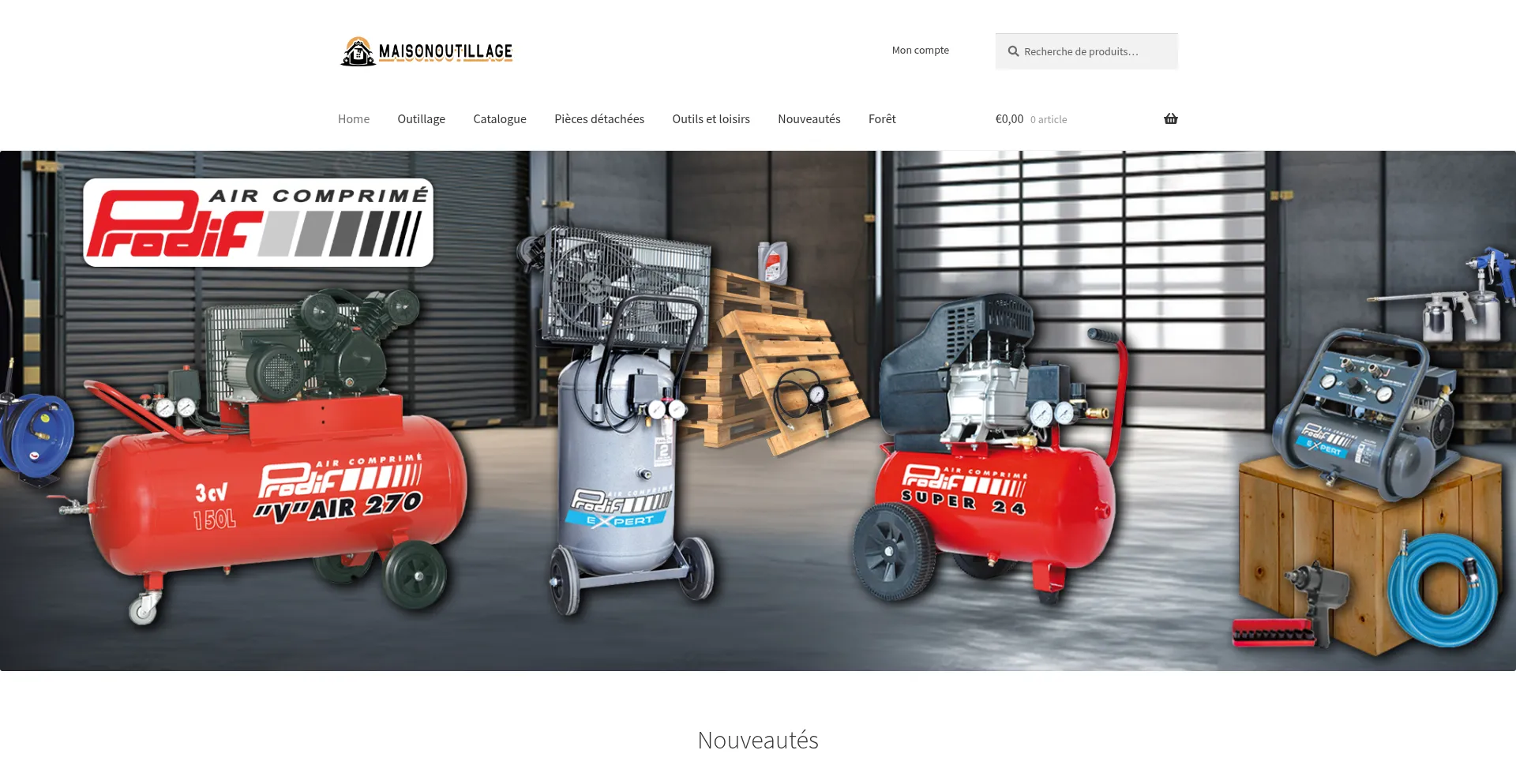 Website screenshot of Maisonoutillage.com