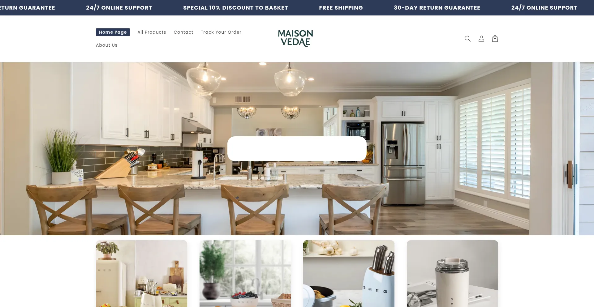 Website screenshot of Maisonvedae.com