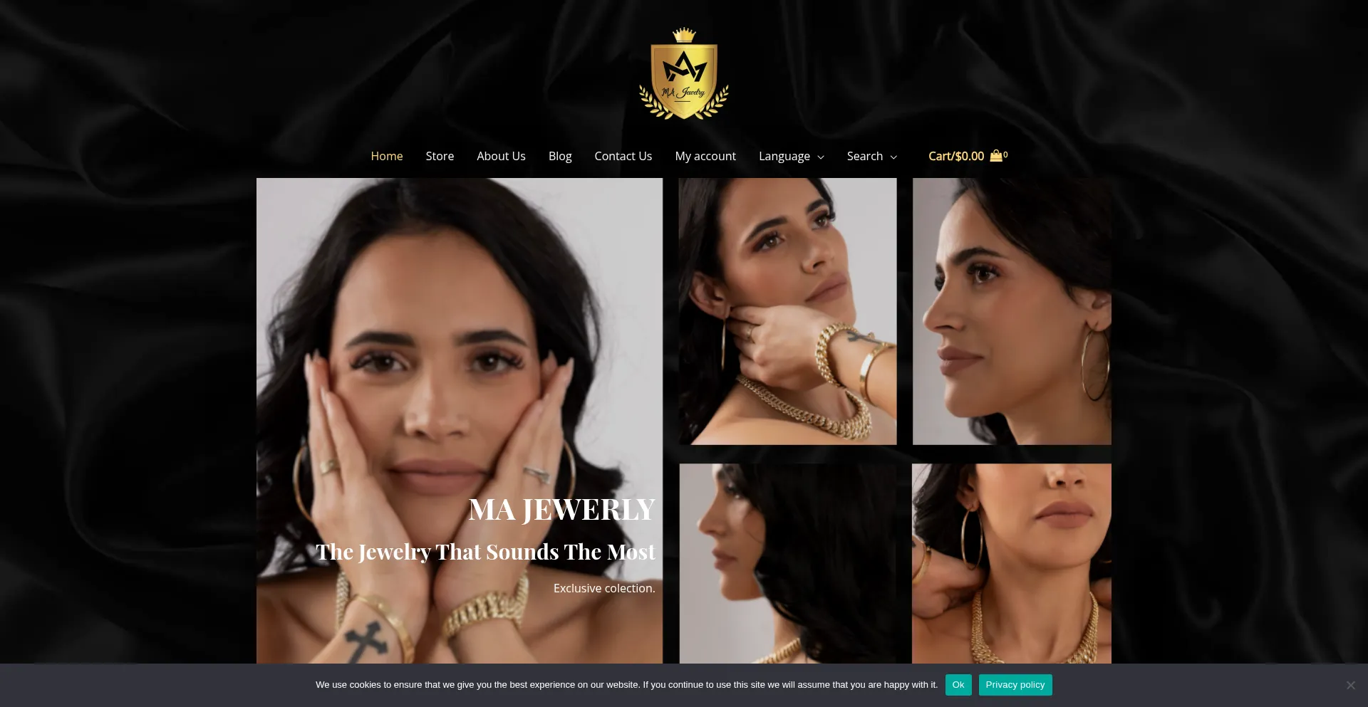 Website screenshot of Majewelrymiami.com