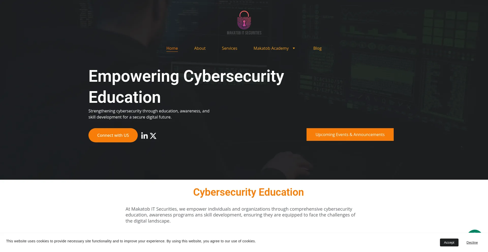 Website screenshot of Makatobitsecurities.com