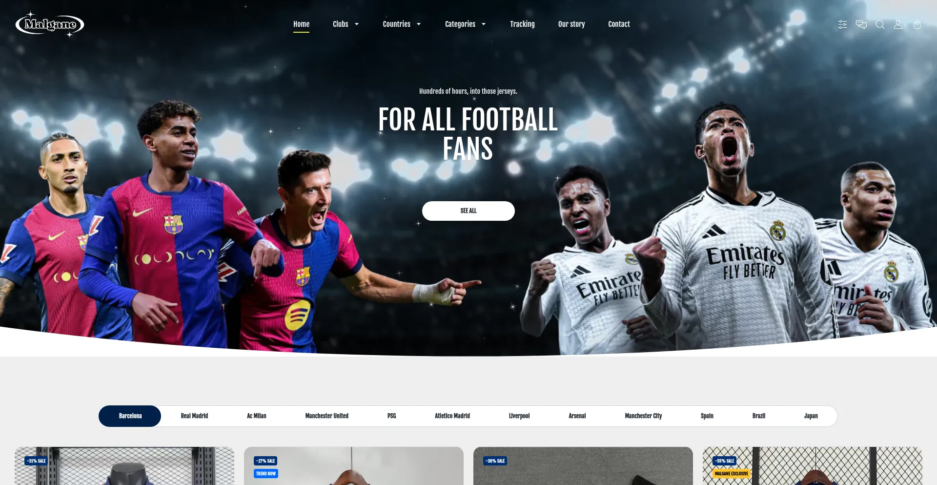 Website screenshot of Malgane.com