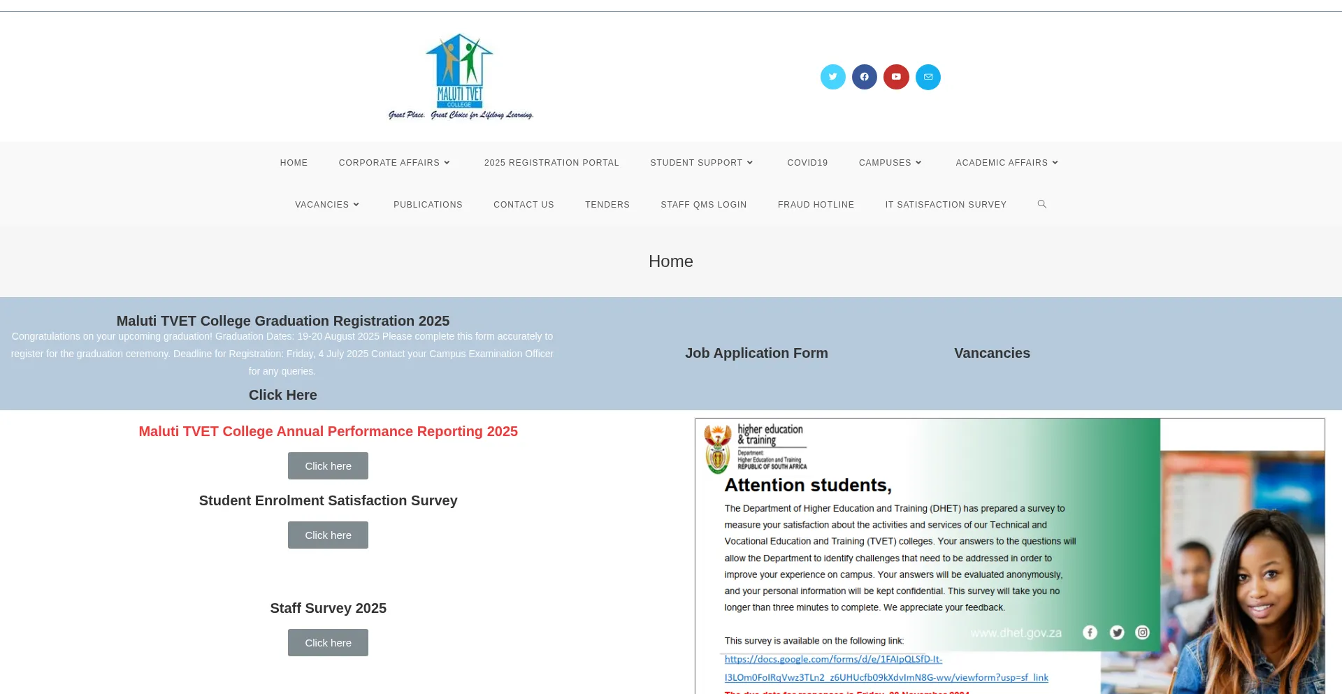 Website screenshot of Malutitvet.co.za