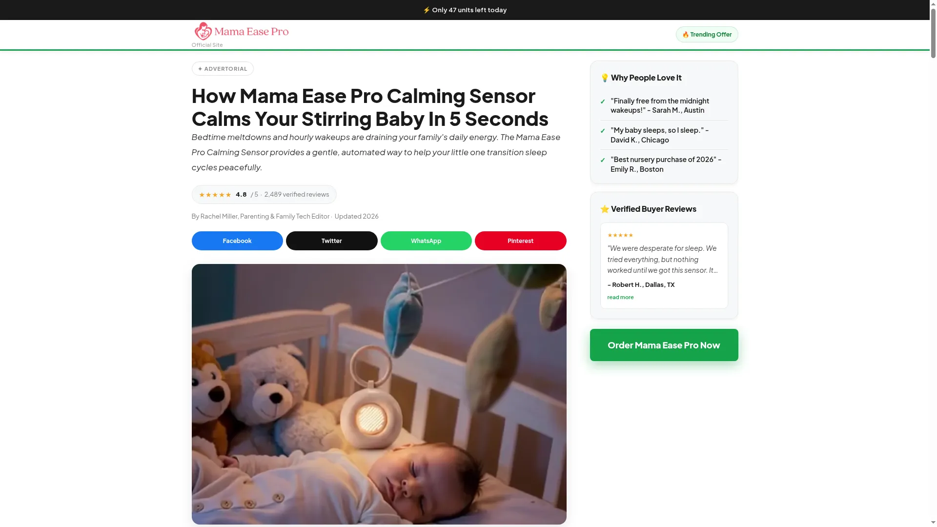 Mamaeaseprosensor.com