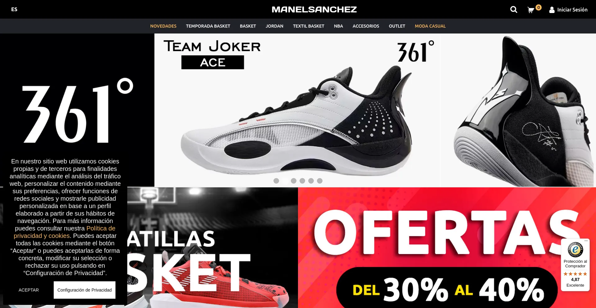 Website screenshot of Manelsanchez.com