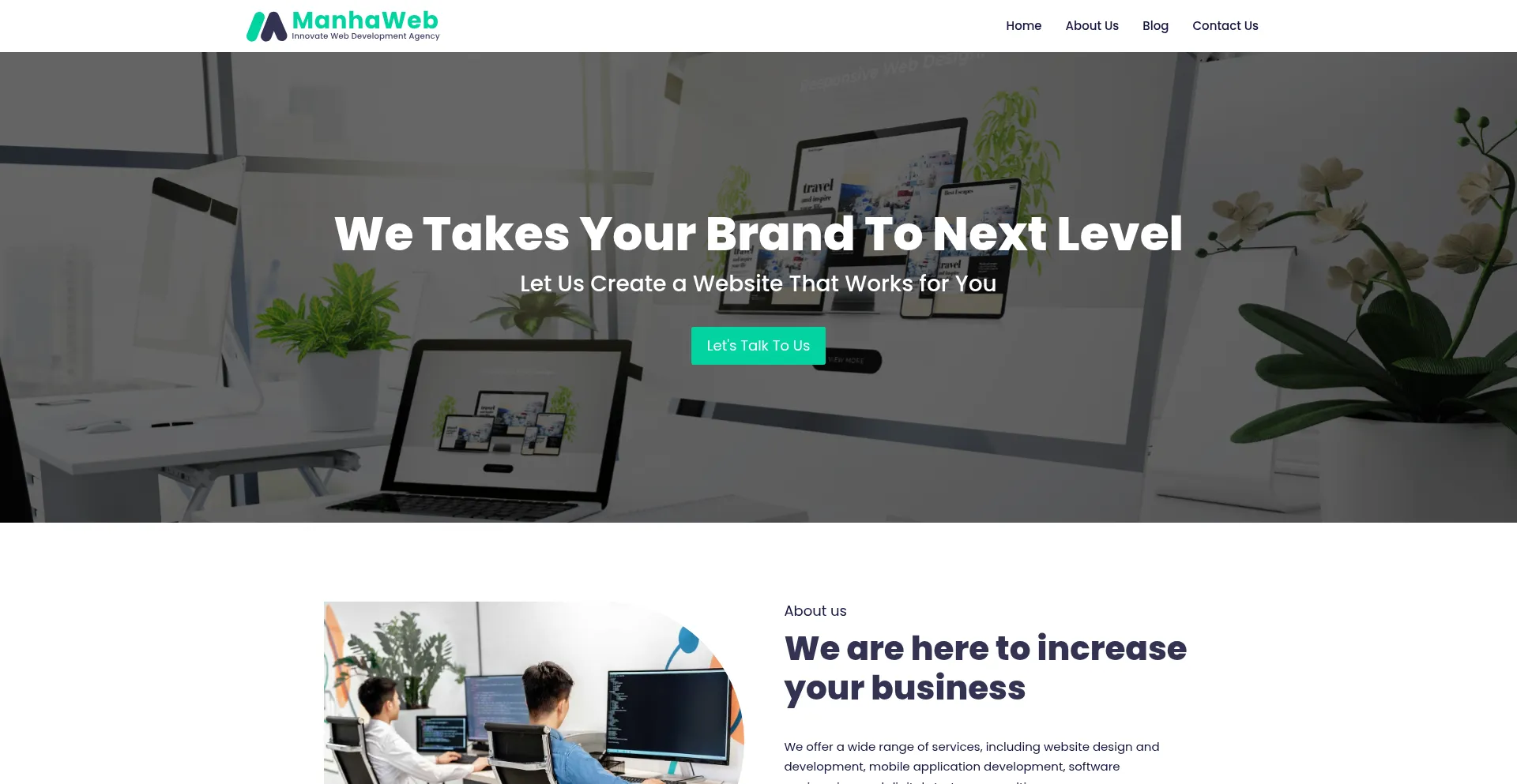 Website screenshot of Manhaweb.com