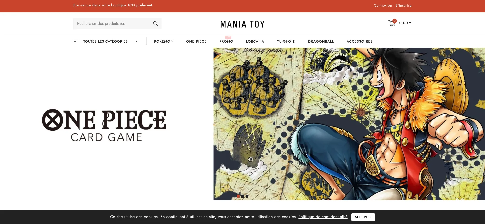Website screenshot of Maniatoy.com