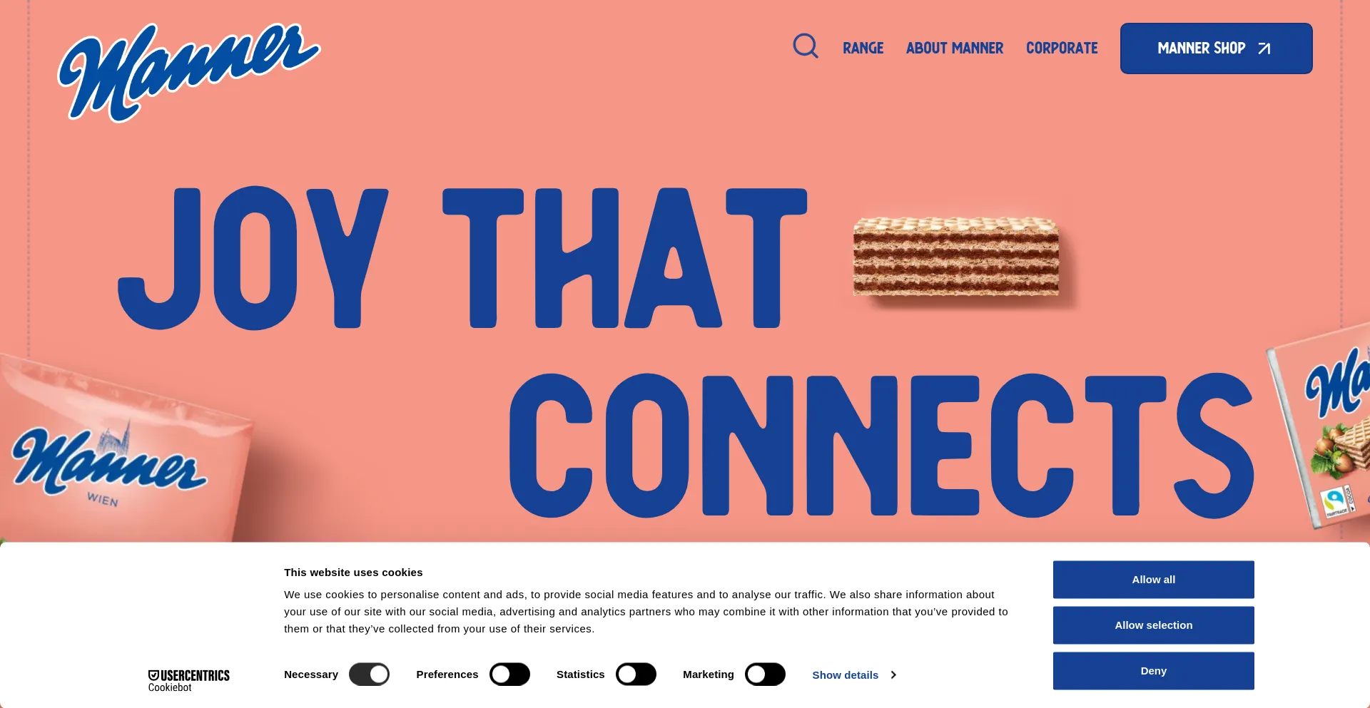 Website screenshot of Manner.at