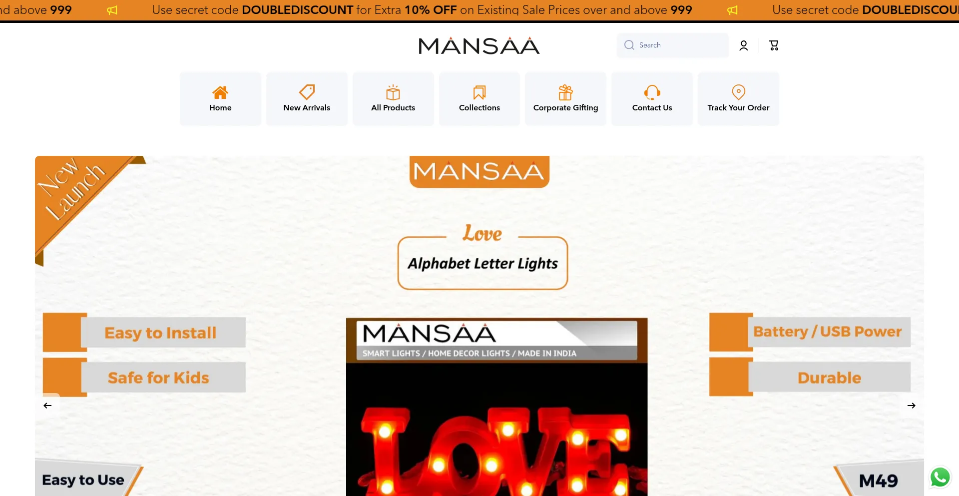 Website screenshot of Mansaa.io