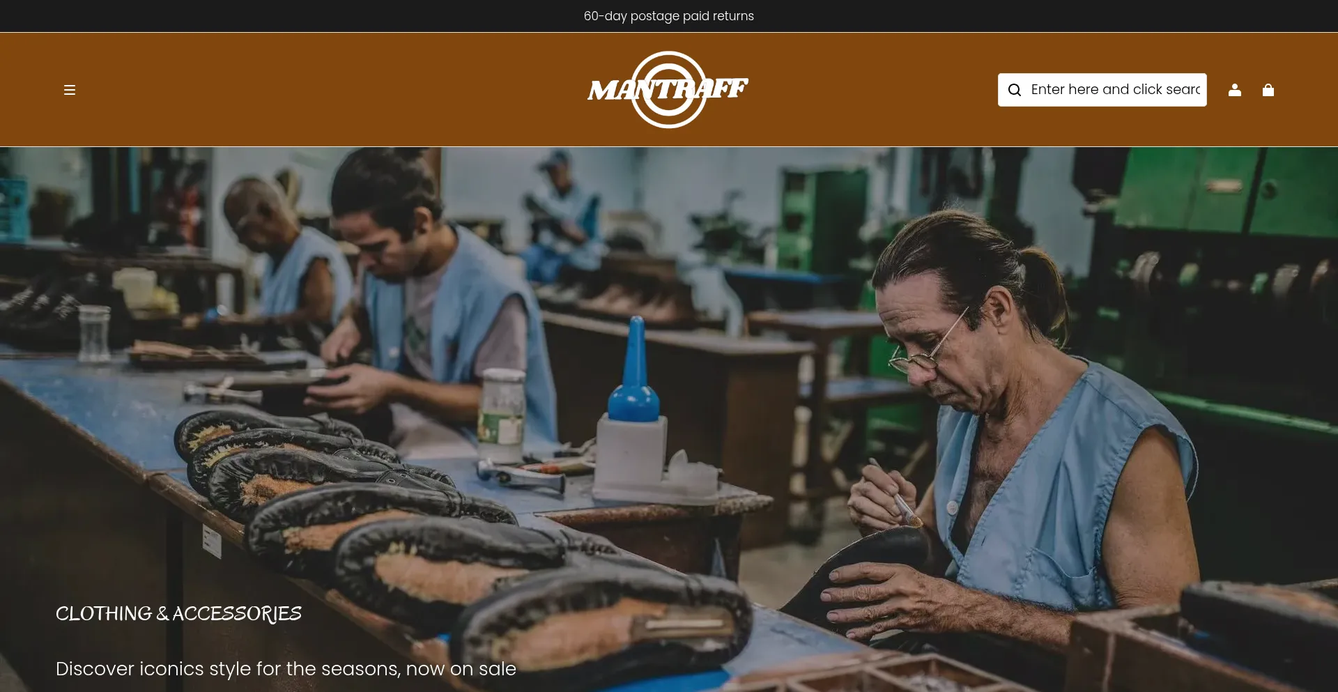 Website screenshot of Mantraff.com