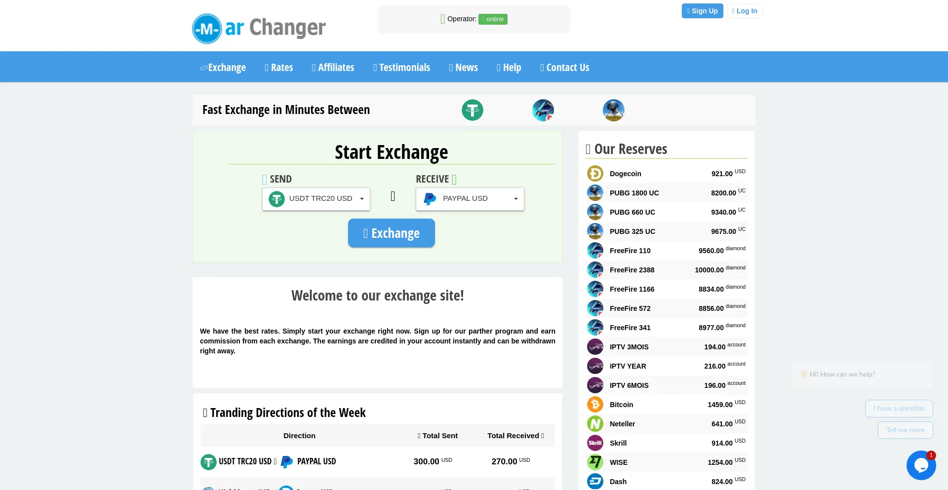 Marchanger.online Screenshot