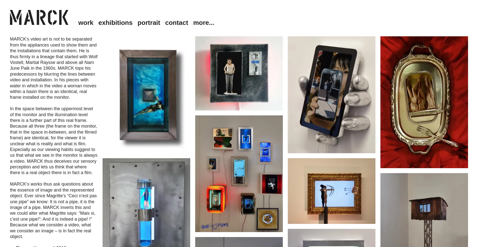 Website screenshot of Marck.tv