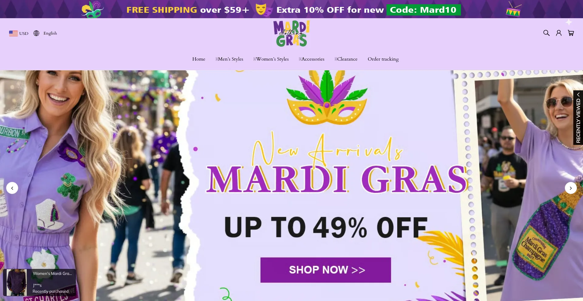 Mardigrasclothing.com