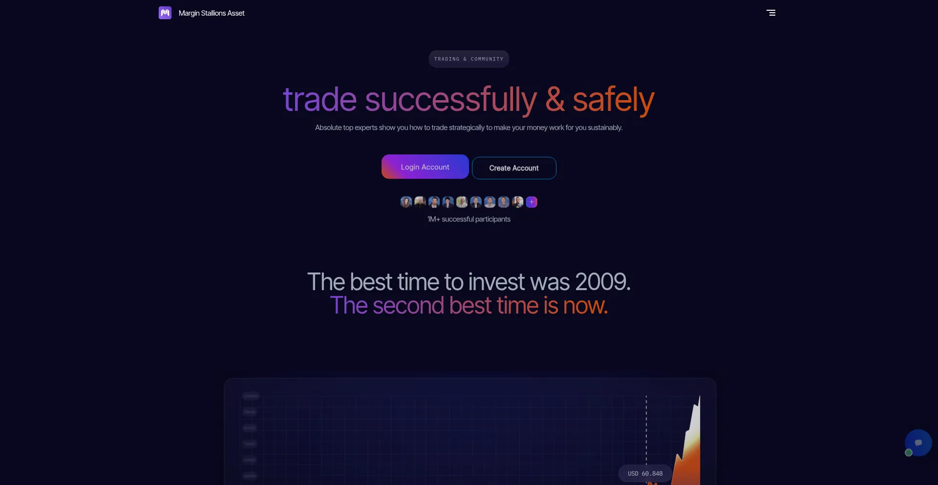 Website screenshot of Marginstallionsasset.com