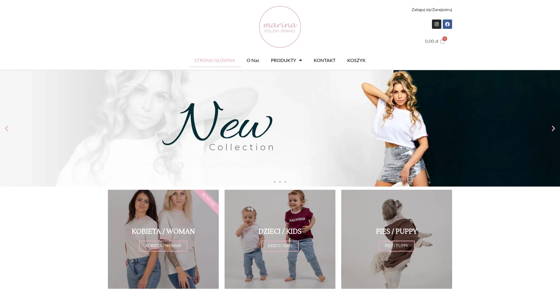 Website screenshot of Marina-moda.pl