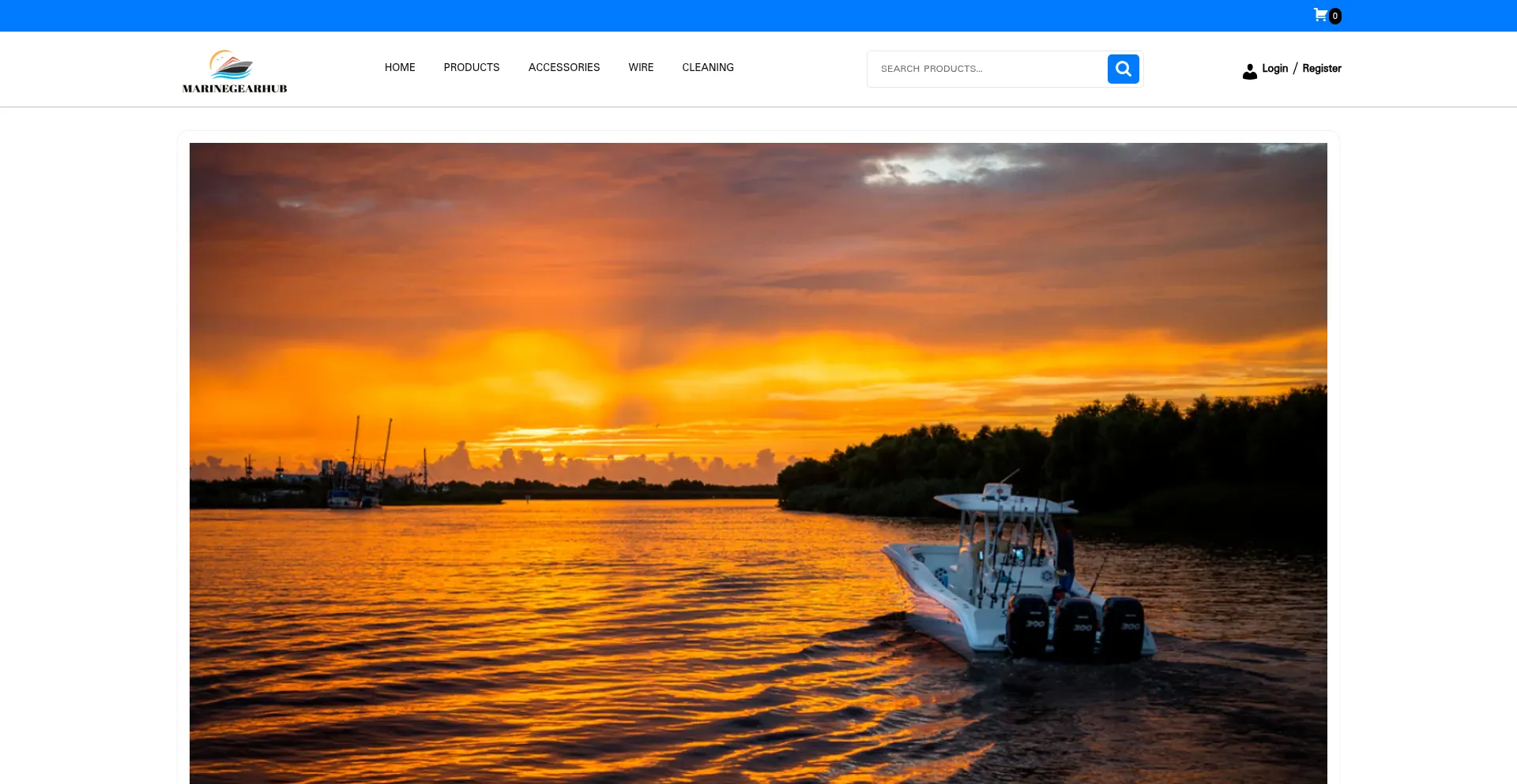 Website screenshot of Marinegearhub.com