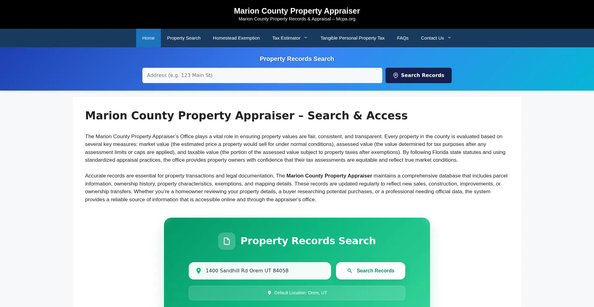 Marioncountypropertyappraiser.org