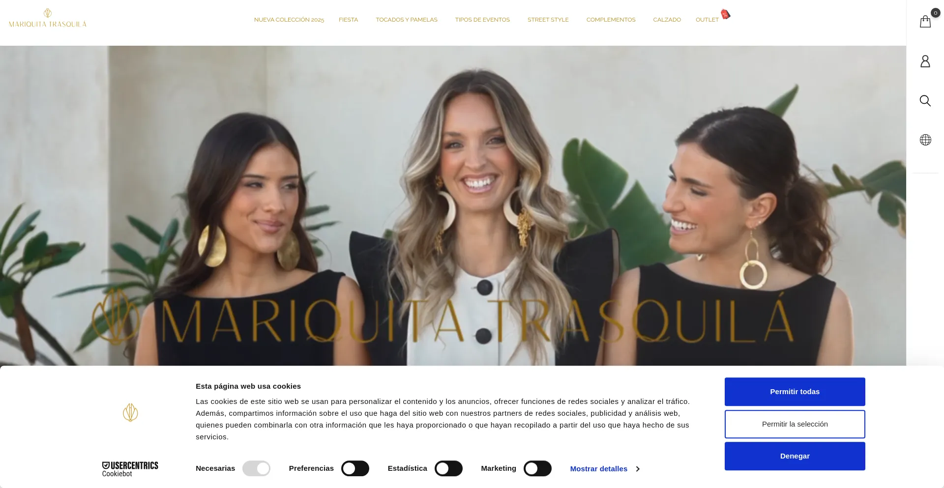 Website screenshot of Mariquitatrasquila.com