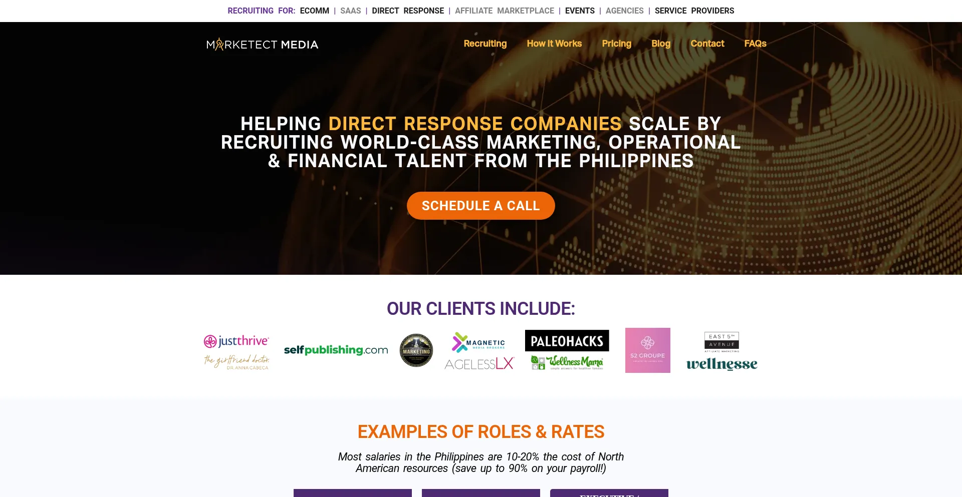 Website screenshot of Marketectmedia.com