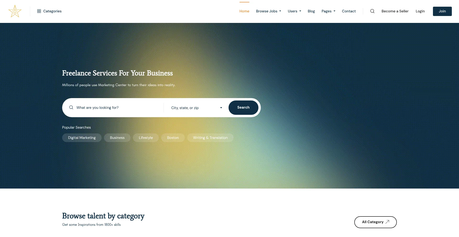 Website screenshot of Marketingcenter.co.uk