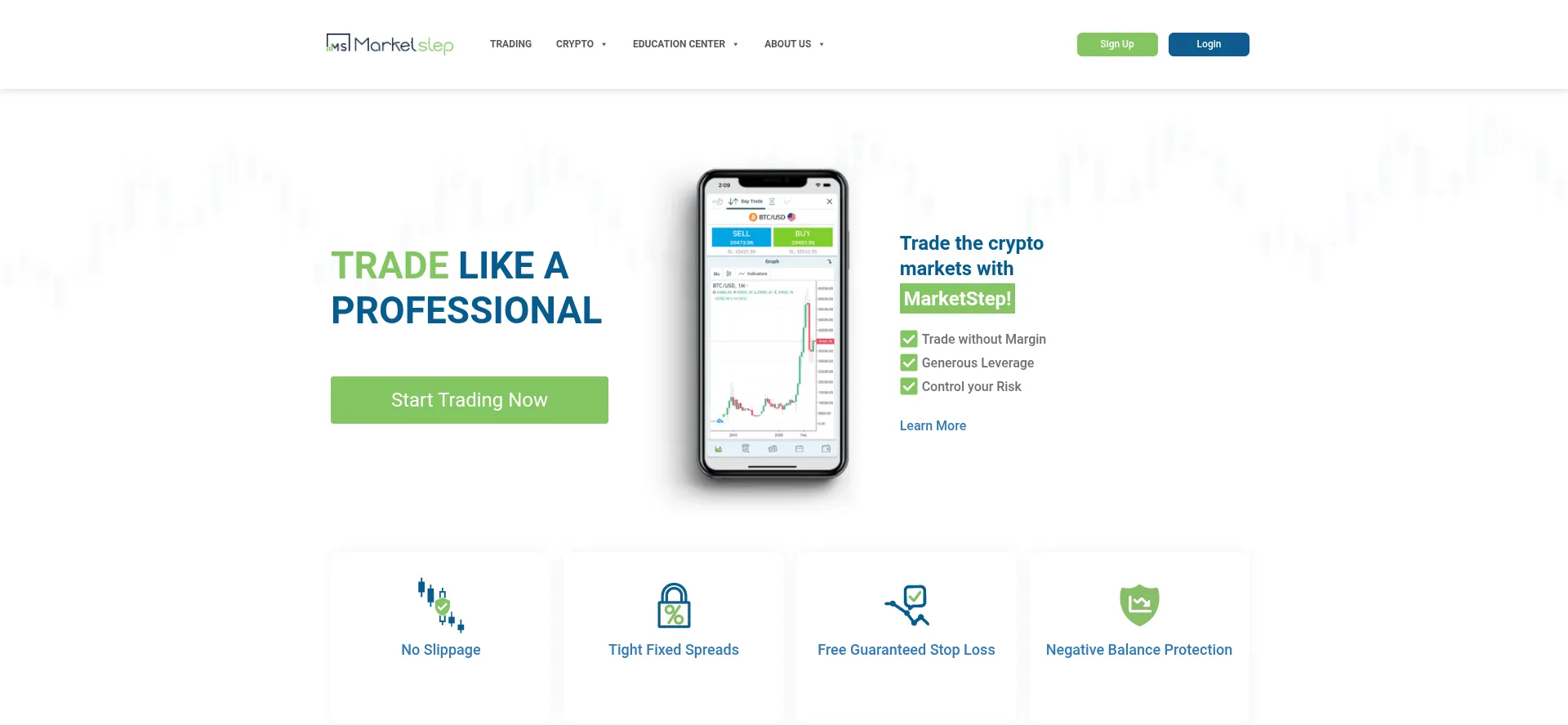 Website screenshot of Marketstep.io