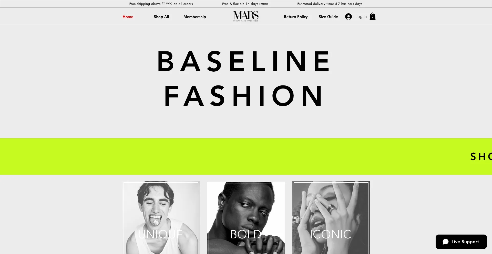 Marsclothing.in Screenshot
