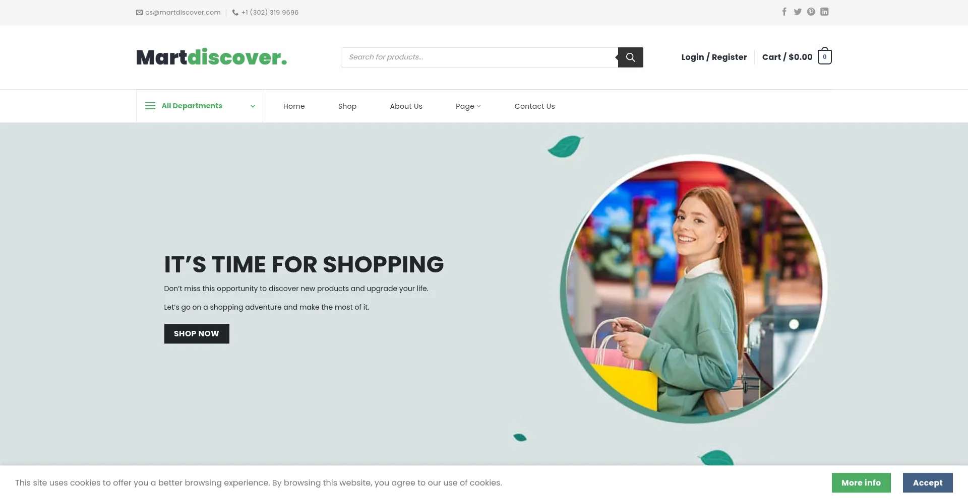 Website screenshot of Martdiscover.com